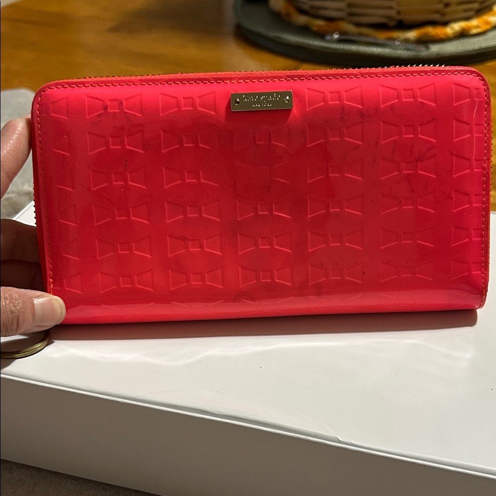Kate Spade Vibrant Pink Embossed Wallet